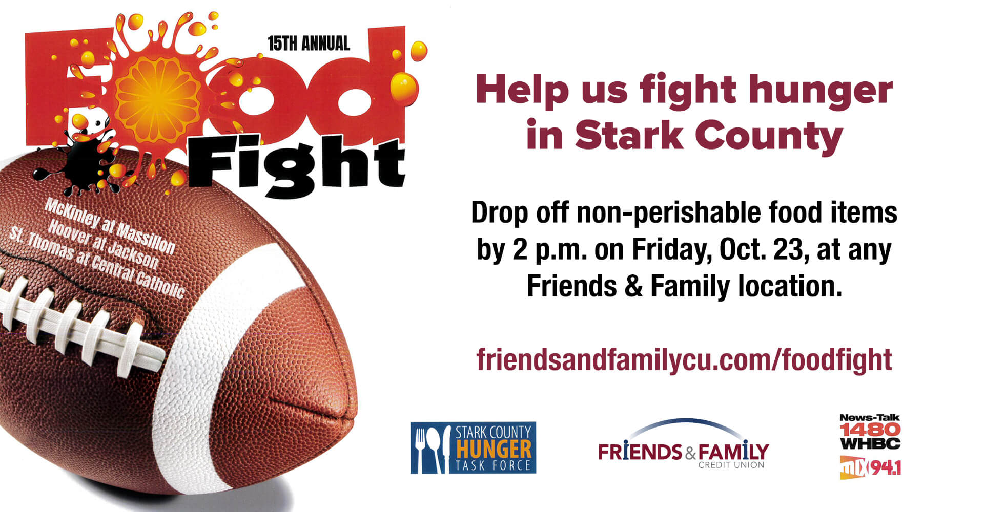 Help fight hunger in the 15th Annual Stark County Food Fight